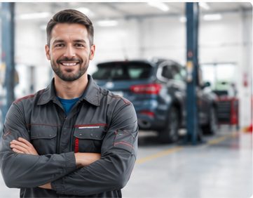 Experienced certified technicians at the workshop